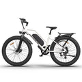 Kmowoo 26inch 750W Electric Bike Fat Tire P7 48V 13AH Removable Lithium Battery for Adults with Detachable Rear Rack Fender(White)S07-G