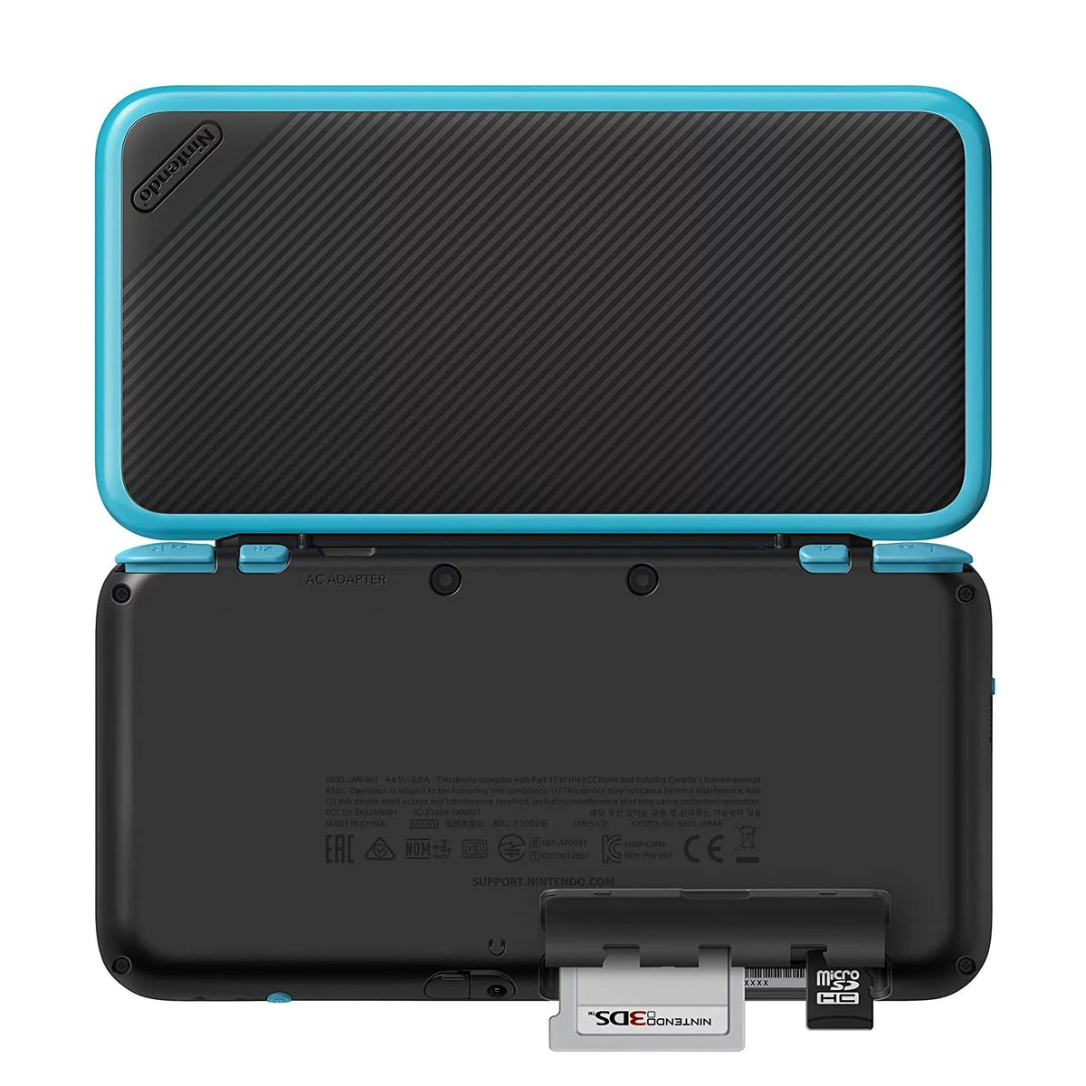 Restored Nintendo New Model 2DS XL Black Turquoise (Refurbished)