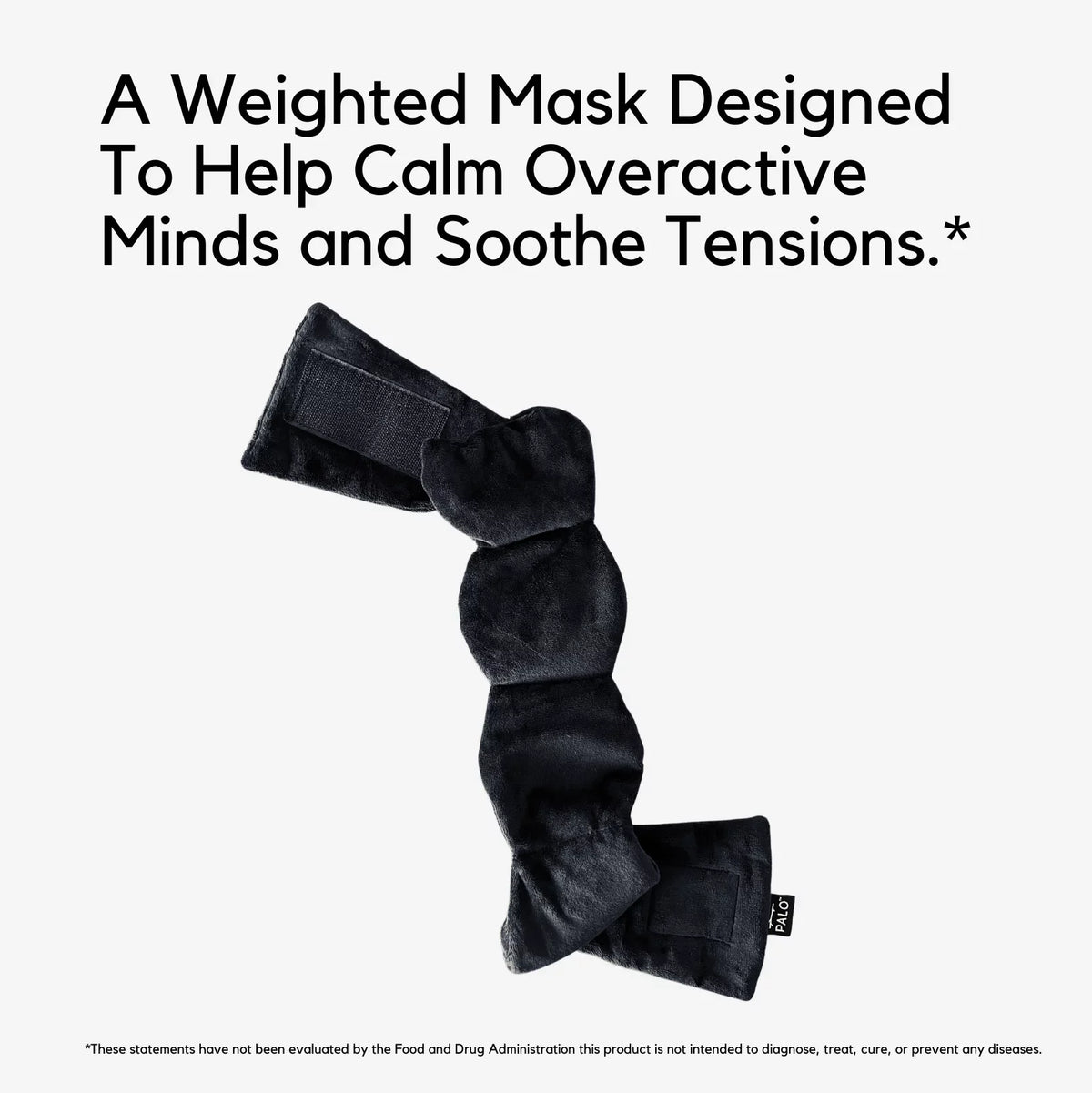 Heavy Weighted Eye Face Mask Deep Pressure Stimulation to Help with Pain Relief, Puffy Eyes, Migraine and Prepare for Sleep Blocks Light BPA Bead Filled and Lavender Black