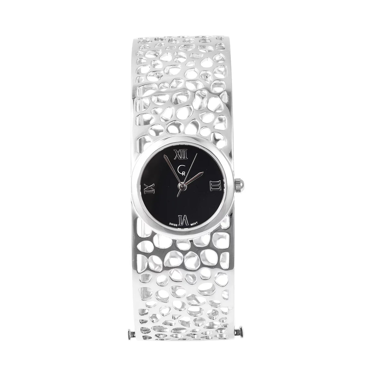 Rachel Galley Swiss Movement Watch Wristlet Silver Back 7.5 in
