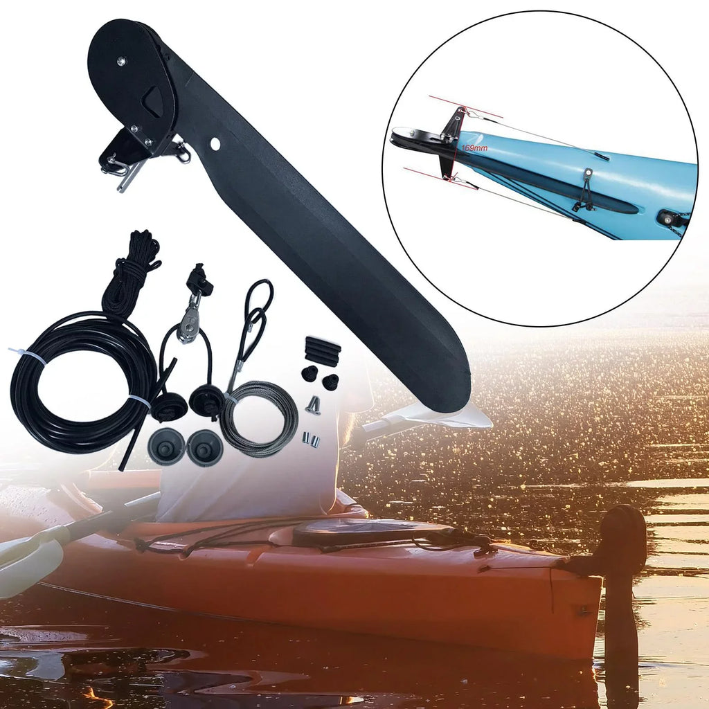Kayak Craft Rudder Direction Control Steering System for Canoe Fishing