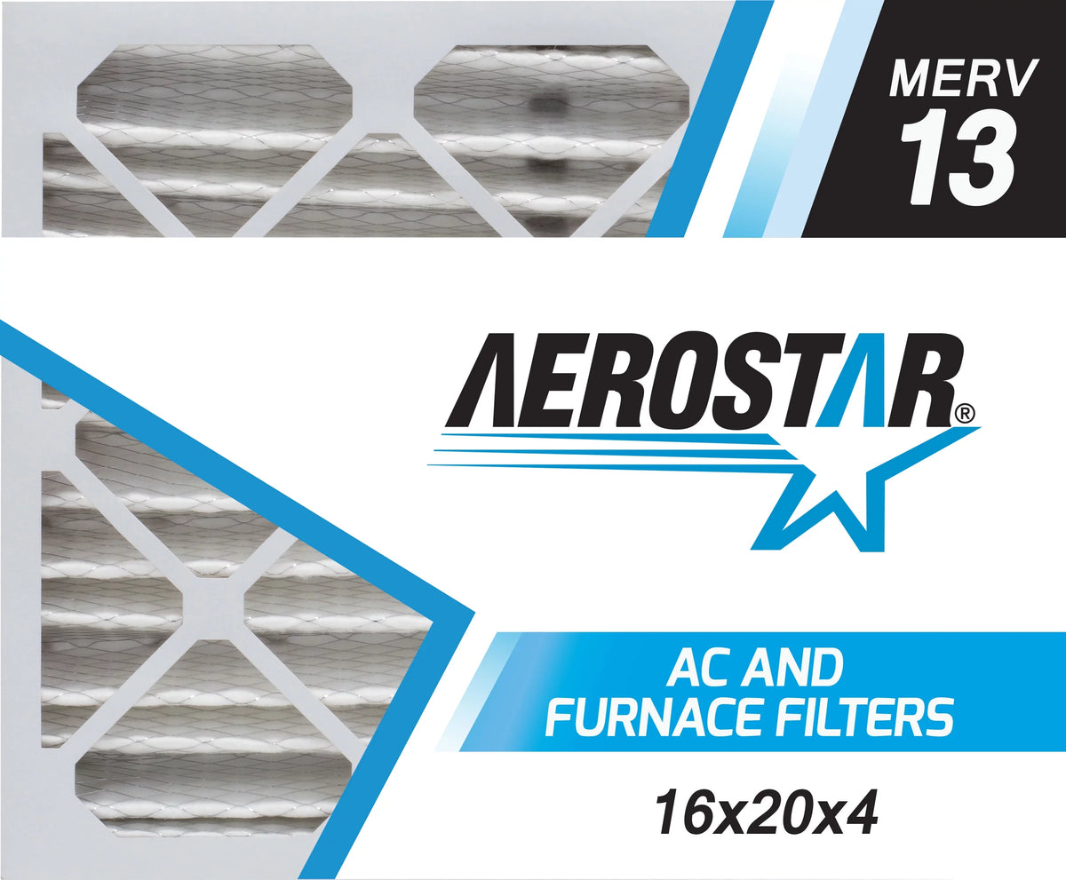 Aerostar 16x20x4 MERV 13, Air Filter, 16 x 20 x 4, Box of 4