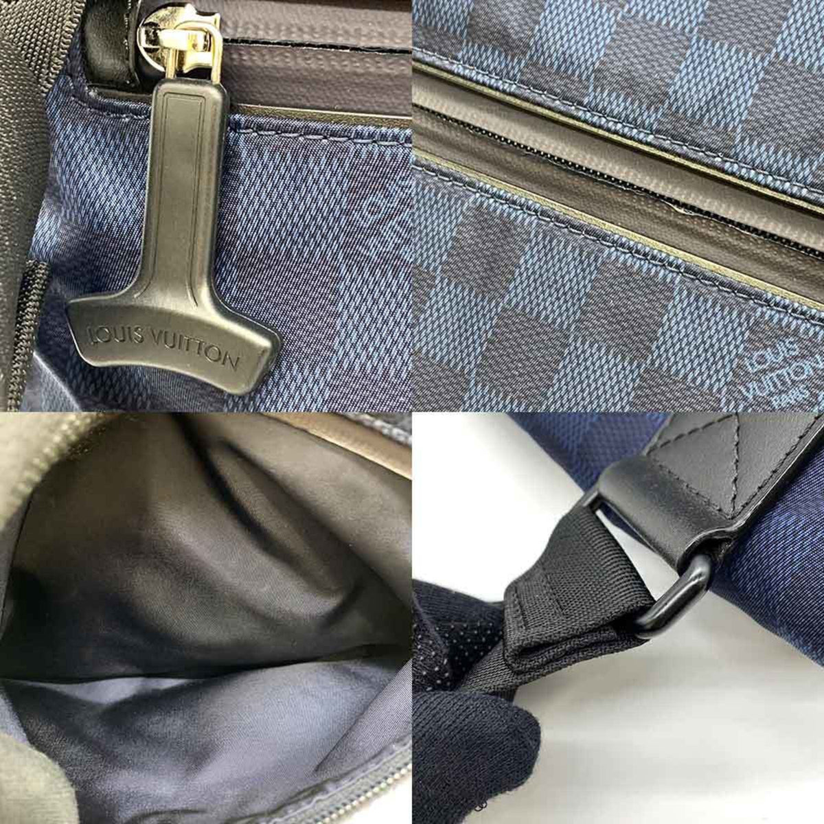 Pre-Owned Louis Vuitton Bag Damier Challenge Alize Navy Shoulder LV Cup Men's Nylon N41251 LOUISVUITTON (Fair)