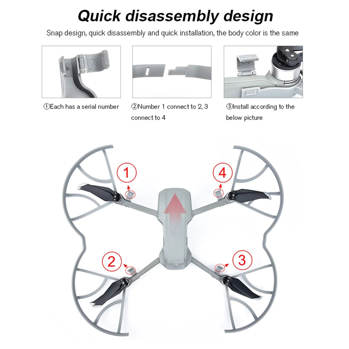 CACAGOO Compatible with AIR 2S/Mavic Air 2 Propeller Guards Removable Propellers Protector Drone Accessories