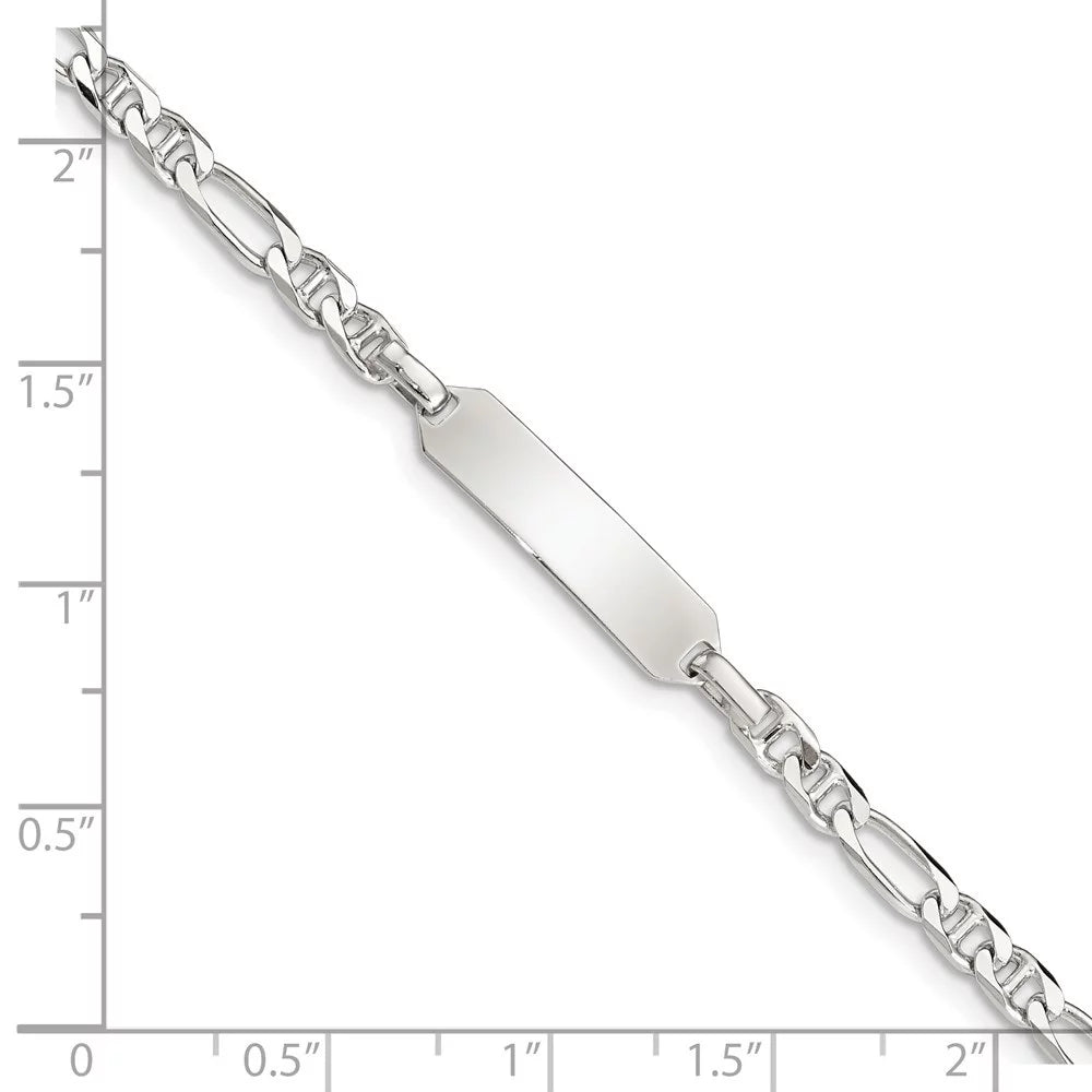 Auriga 925 Sterling Silver Id Anchor Link 6inch for Women