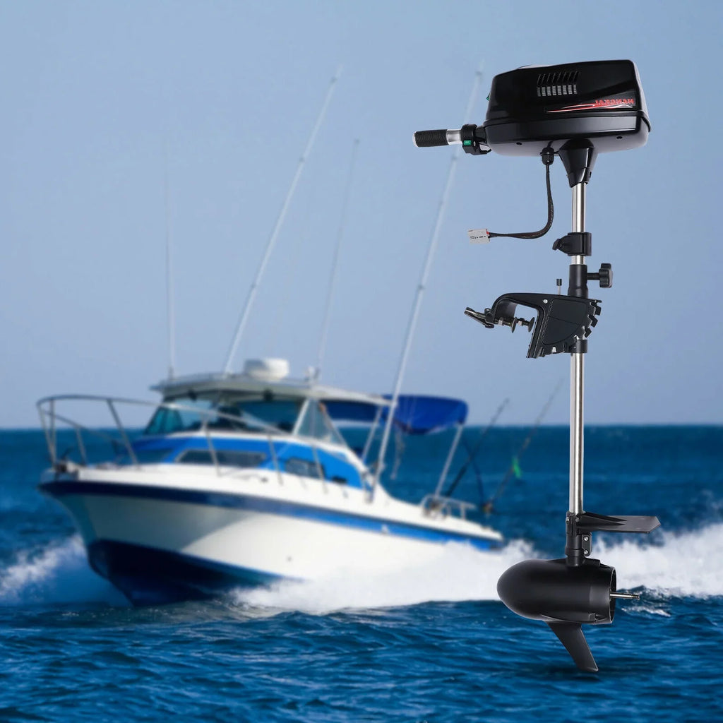 ZhdnBhnos 2.2KW 60V 10HP Heavy Duty Outboard Motor Fishing Ship Engine Electric Brushless Trolling Motor Tiller Control 3000 R/Min