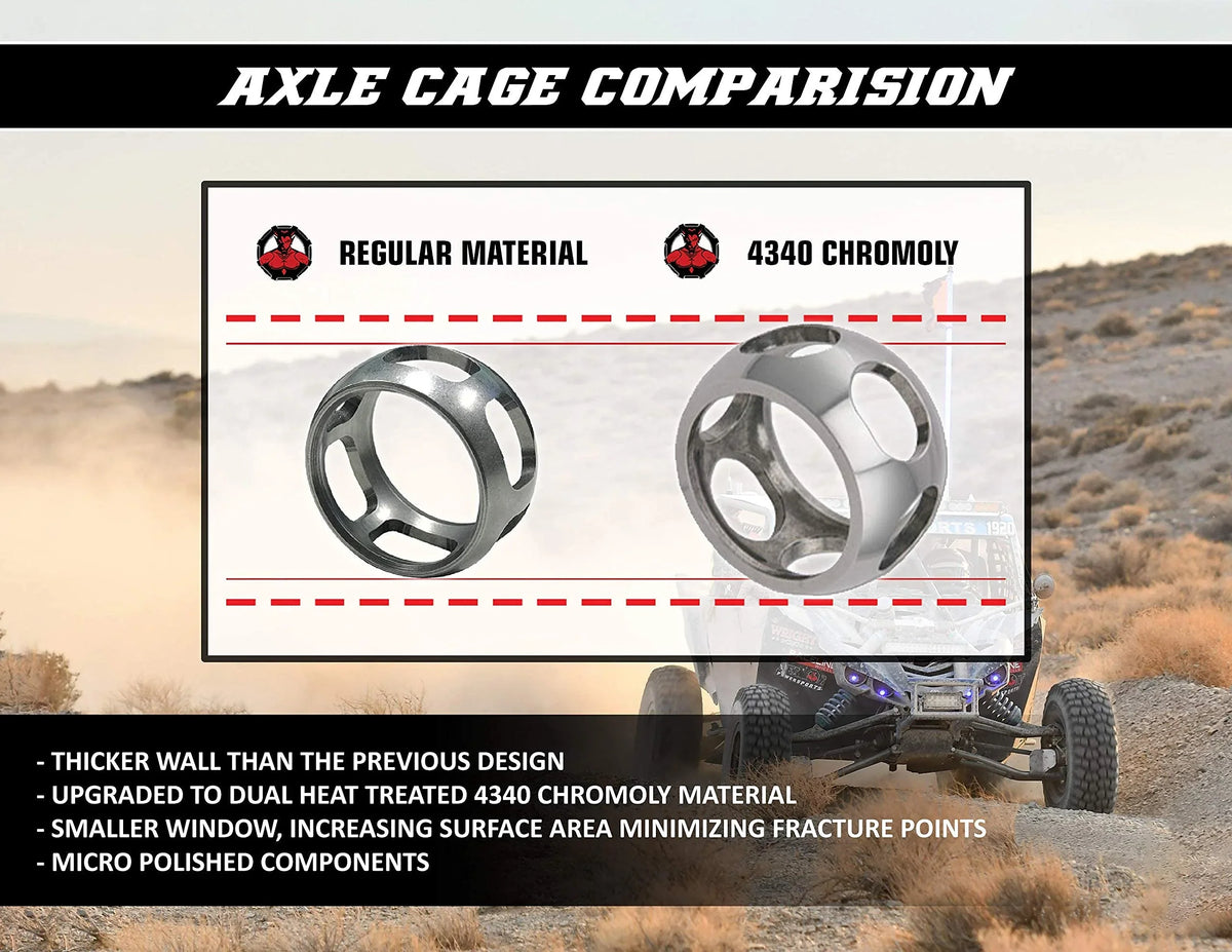 Demon Powersports Rear Right Heavy Duty Lift Kit Axle (2013-21) Can Am Outlander/Renegade, Unique Boot On Terrain for Heat Reduction, 47 Degrees Larger Swing Angles, for 6” Super ATV Lift Kit (Gen2)