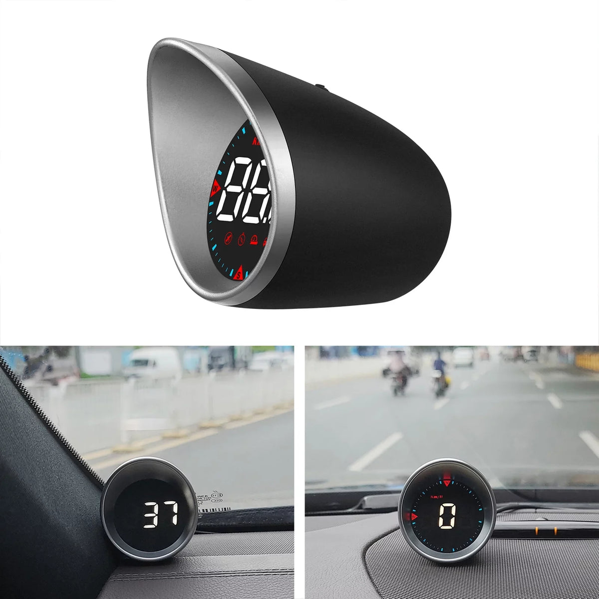 Meterk Car Head-up Display Digital Speedometer Display Driving Mileage, Compass Angle, Overspeed Alarm and Fatigue Driving Alarm