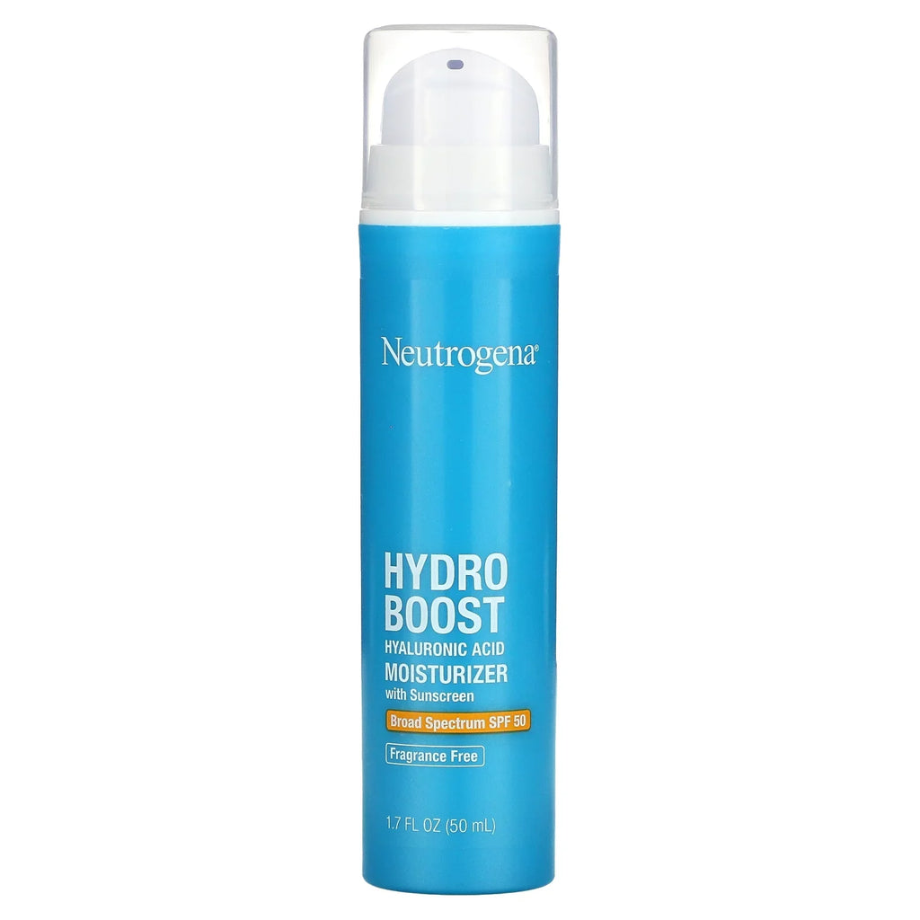 Neutrogena, Hydro Boost Hyaluronic Acid Moisturizer With Sunscreen, SPF 50, Fragrance-Free, 1.7 fl oz Pack of 3