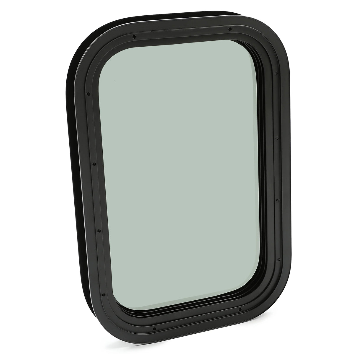 Kojem RV Window Black Universal for Camper Vertical Trailer Rip-Up Cargo Powder Coated Glass Steel