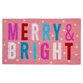 Calloway Mills 107561729 Pink Merry & Bright Doormat 17" x 29"