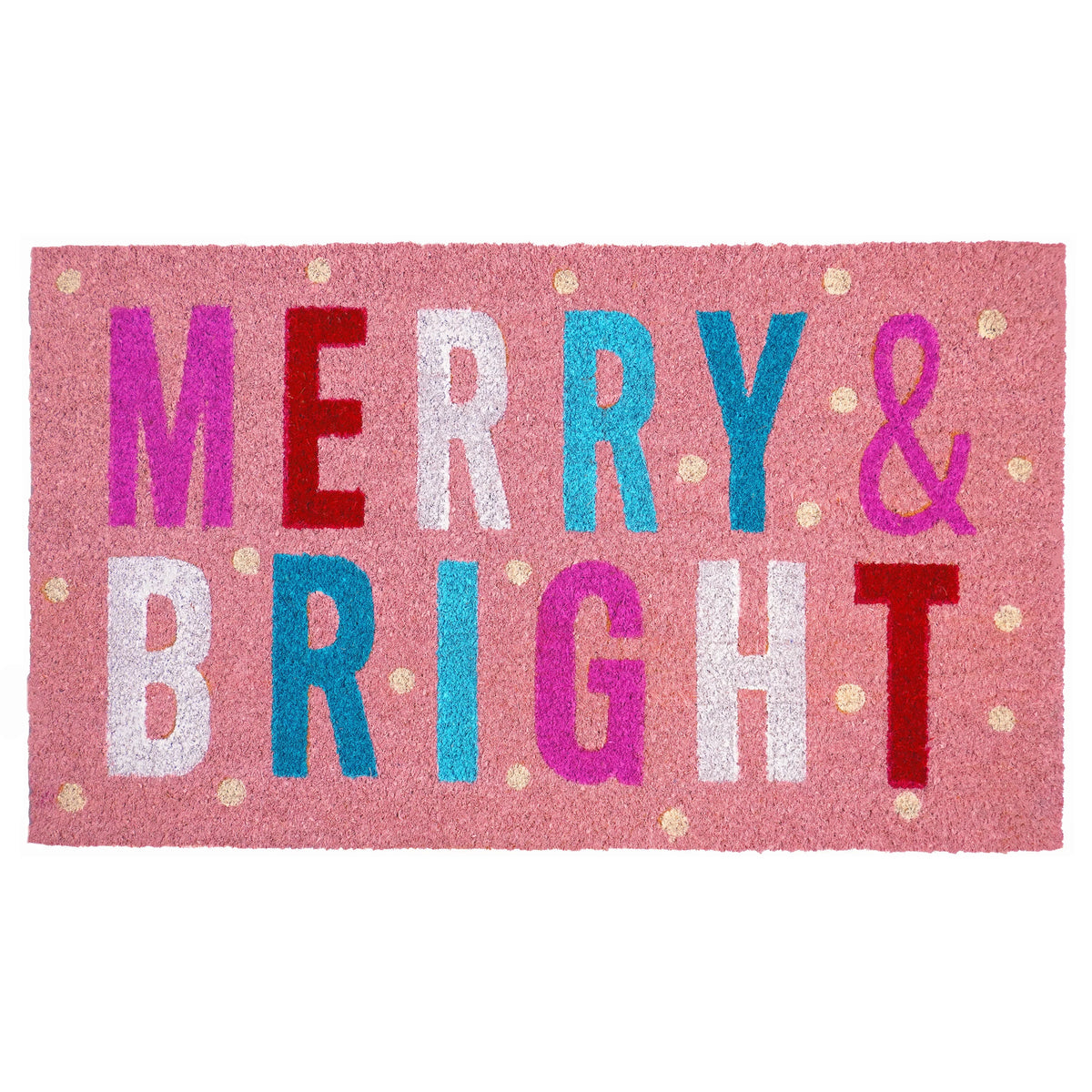 Calloway Mills 107561729 Pink Merry & Bright Doormat 17" x 29"