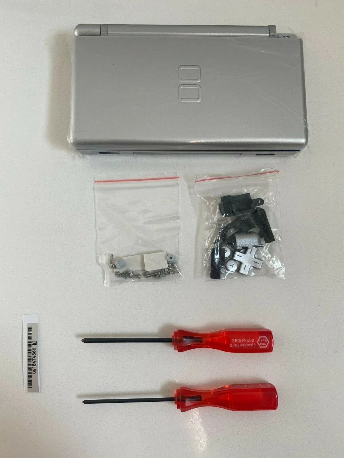 Replacement Housing for Nintendo DS Lite Glass Lens Shell Silver