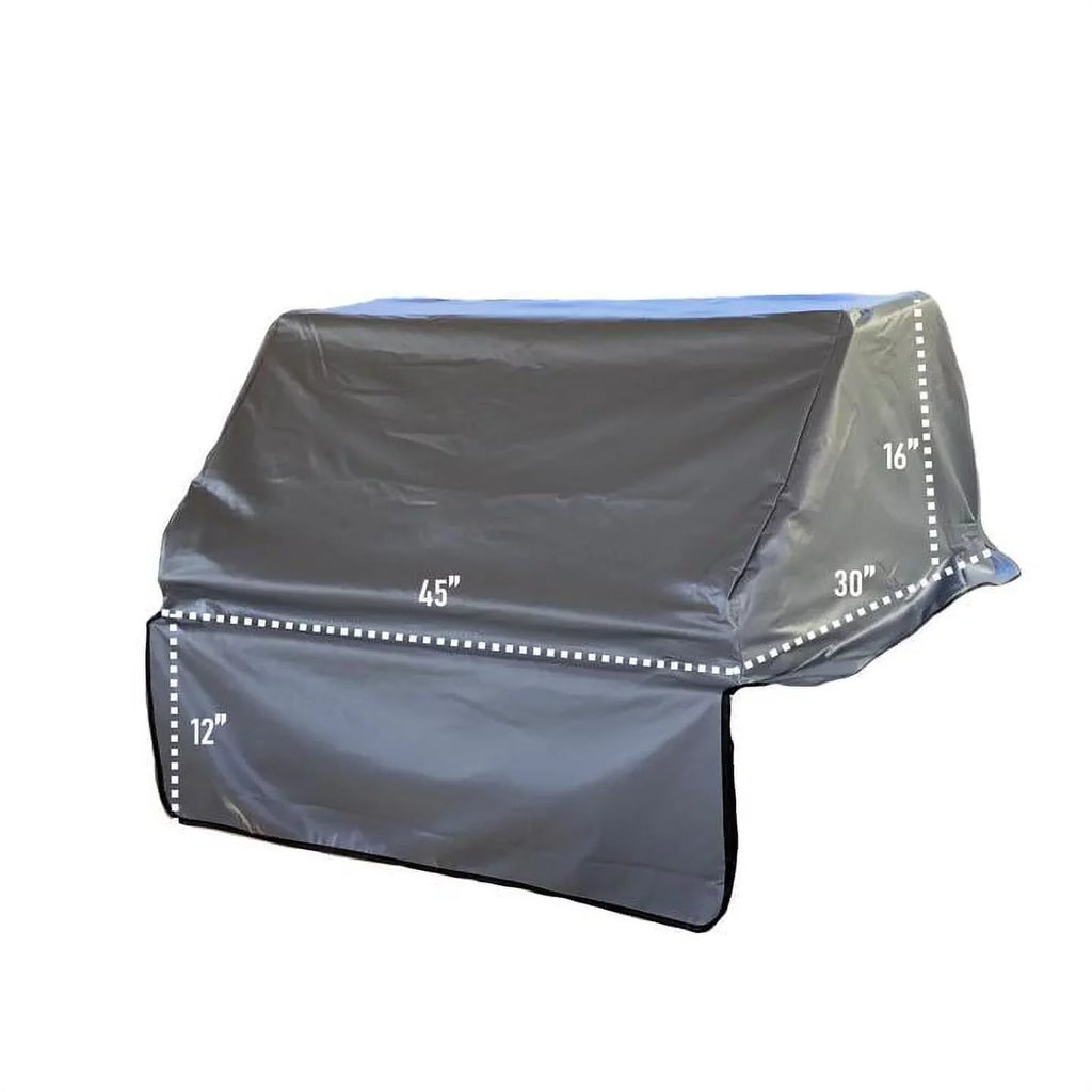 Wrap Living Built-In BBQ Outdoor Gas Grill Protection 45"L x 30"D x 16"H Vinyl Grey