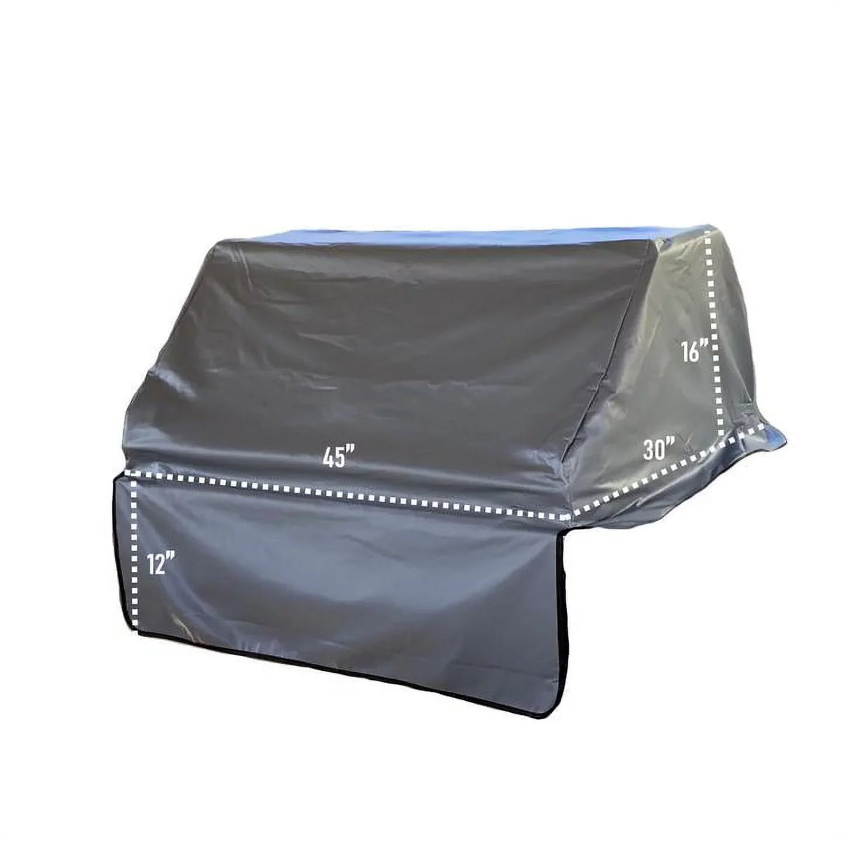 Wrap Living Built-In BBQ Outdoor Gas Grill Protection 45"L x 30"D x 16"H Vinyl Grey