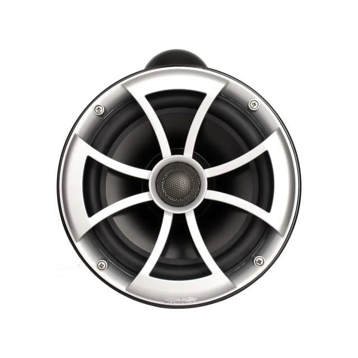 Wet Sounds ICON8B-FMINI 8" Black Tower Speakers with Stainless Steel MINI Fixed Clamps & SYN-DX2.3 1200 Watt Amplifier