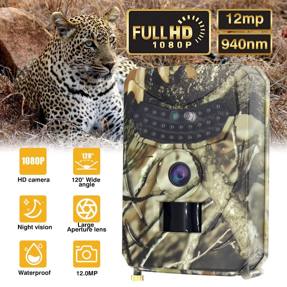 Infrared Trail Camera,DFITO Wildlife Monitor, 1080P, 12MP, Home Security, Farm Monitoring, Hunting Trail Monitor, Hunting Wildlife Camera Waterproof (SD Card NOT Included)
