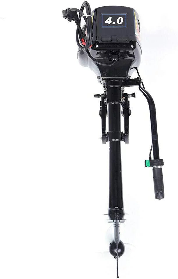 Miumaeov 4HP 1000W Electric Outboard Motor, Ship Engine Heavy Duty Outboard Trolling Motor Propeller Electric Start Marine Trolley Driver Brushless Motor Propeller