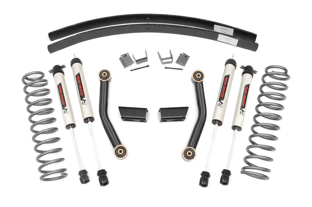 Rough Country 3" Lift Kit w/V2 Shocks for 1984-2001 Jeep Cherokee XJ - 670X70