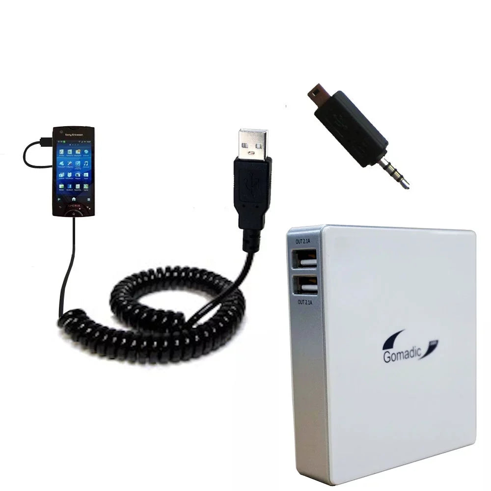 Gomadic High Capacity Rechargeable External Battery Pack suitable for the Sony Ericsson ST18i - Portable Charger with TipExchange Technology
