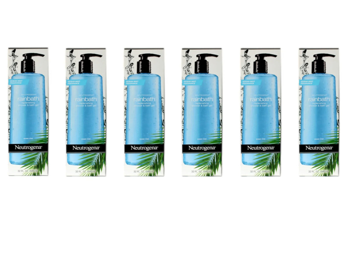 Neutrogena Rainbath Replenishing Shower And Bath Gel Ocean Mist, 32 oz, 6 Pack