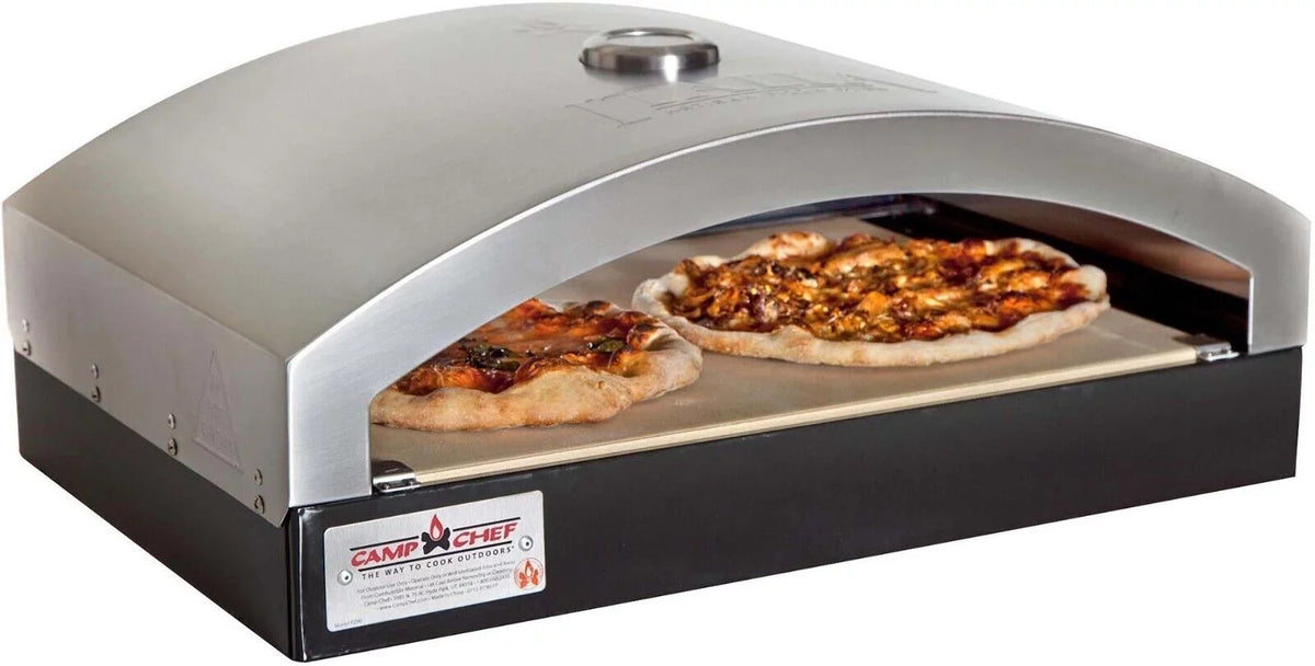 Camp Chef Artisan Outdoor Pizza Oven 24" Dual Burner, Ceramic Pizza Stone PZ90