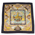 Pre-Owned HERMES Scarf Muffler Carre 90 Au Son du Tam To the sound of tam 100% silk ladies multi color (Good)