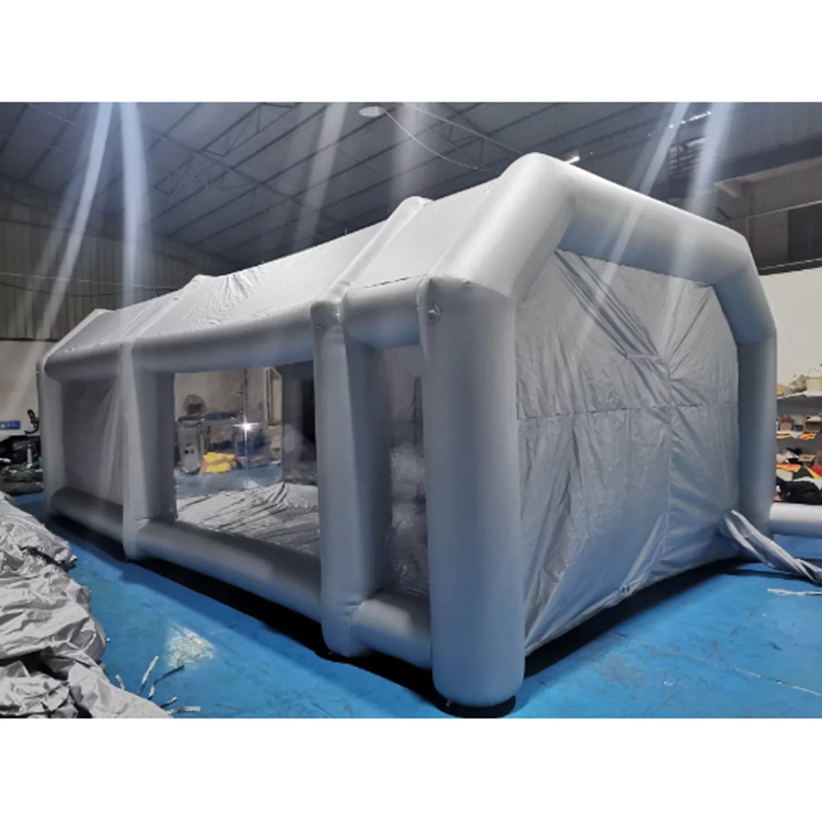 Miumaeov Inflatable Spray Paint Tent Built-in Blower Mobile Portable Giant Paint Spray Booth with Air Filter System and Transparent PVC Windows Inflatable Spray Paint Booth 26x13x10ft
