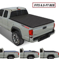 Kikito Vinyl Soft Roll-Up Tonneau Shield Truck Bed for 2007-2021 Tundra (Excl. Trail Edition) 6.5FT (78.7in) Bed (for Models With or Without The Deck Rail System)