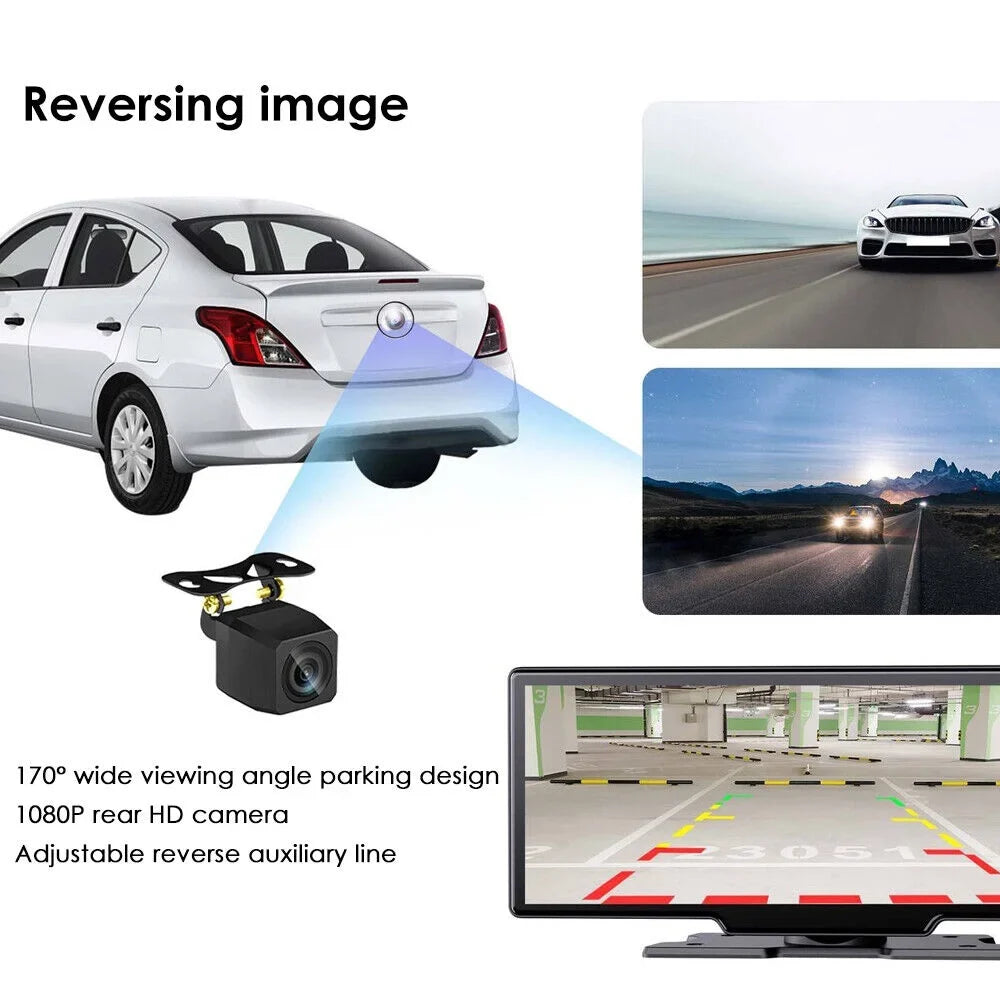 Paddsun 2K Wireless 10.26'' Touch Screen Dual Channel Wifi Car DVR Dash Camera Android Auto ".