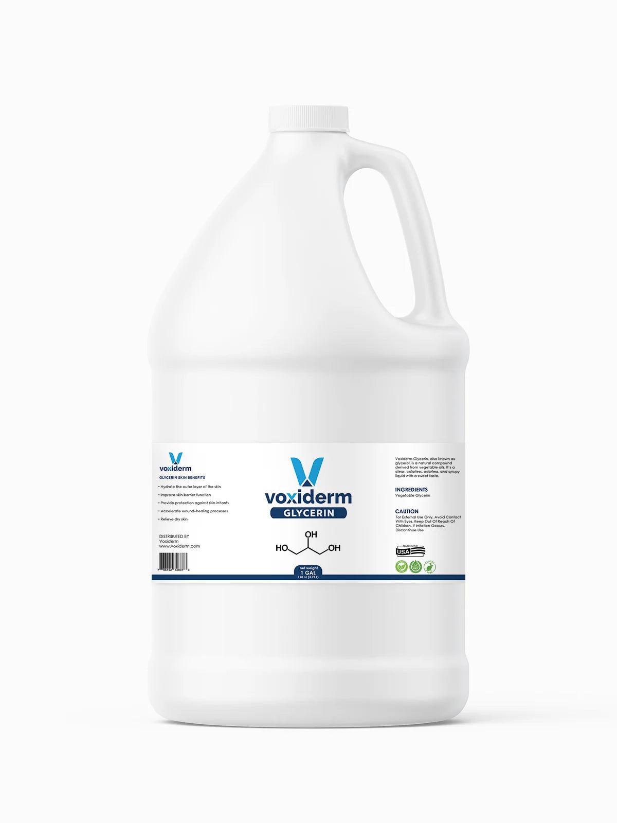 USP Glycerin Pure Natural, 1-Gallon (128 oz), 100% Food Grade, Kosher