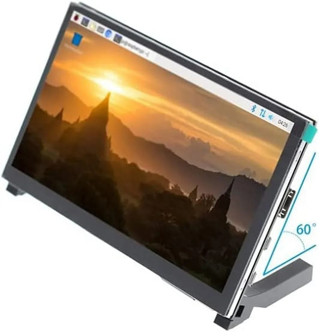 Treedix 7 inch Touchscreen Monitor LCD HDMI Display Monitor 1024x600 HD IPS HDMI Display Compatible with Raspberry Pi 3B+/4B with Stand-H Drive-Free