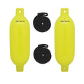 Extreme Max 3006.7599 Craft Inflatable Fender Value 2-Pack - 6.5" x 22", Neon Yellow