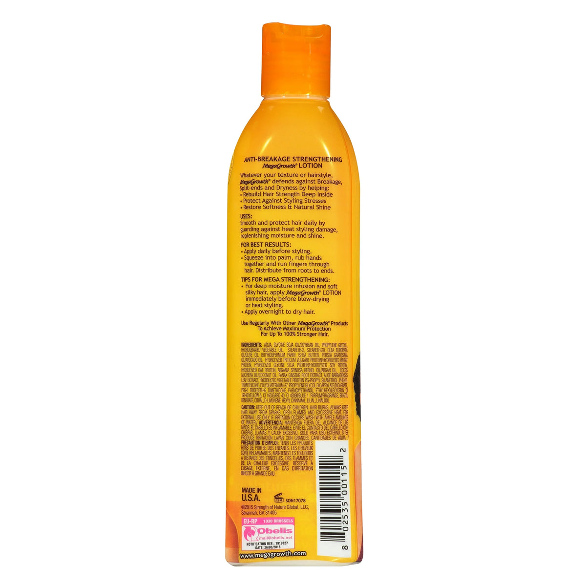 Profectiv Mega Growth Anti-Breakage Hair Strengthener Moisture Lotion 8 oz (Pack of 4)