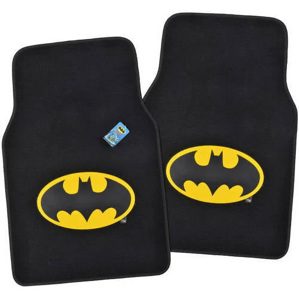 BDK Batman Seat Wrap with Floor Mats Full Set, Holiday Car Auto Accessories Gift Set