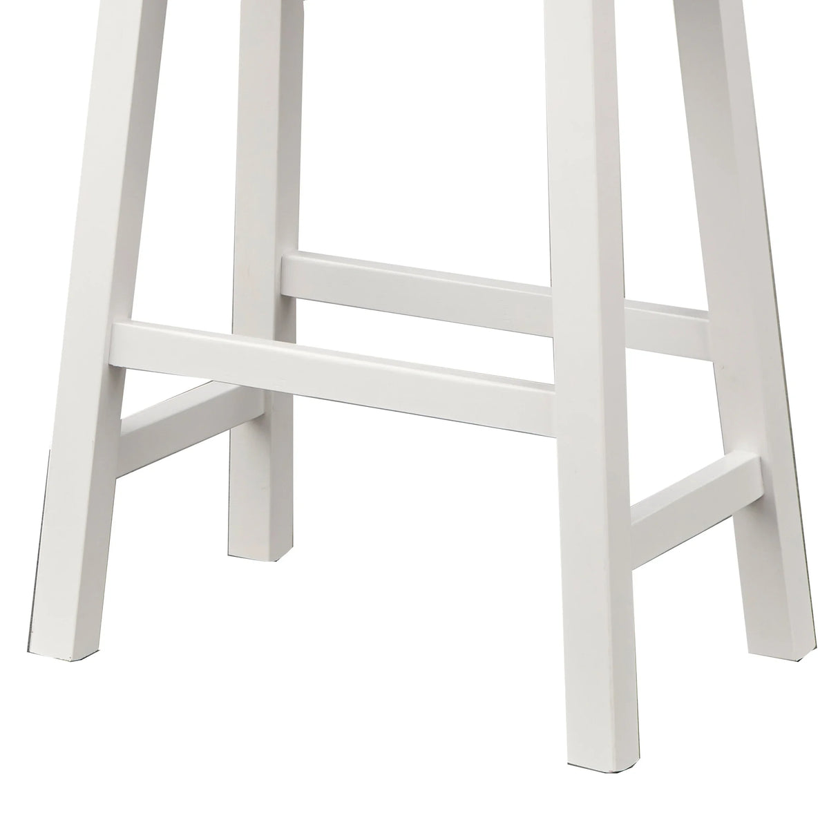 TMS Arizona 24" Indoor Saddle Counter Stool, White