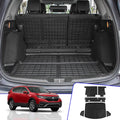 Fit 2017-2022 Honda CRV Fuel Trunk Mat Cargo Liner Rear Trunk Liner TPE All Weather Seat Back Wrap Protector 2021 CR-V Accessories (Trunk Mats + Backrest Mats)