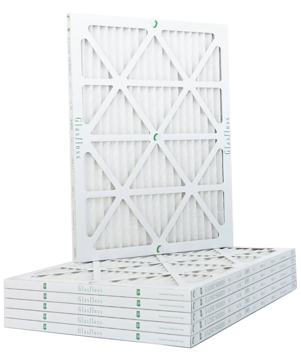 Glasfloss 18x22x1 - MERV 10 -Qty:6 - Furnace Air Filter - Made in (Actual Size: 17.5 x 21.5x7/8 inch)