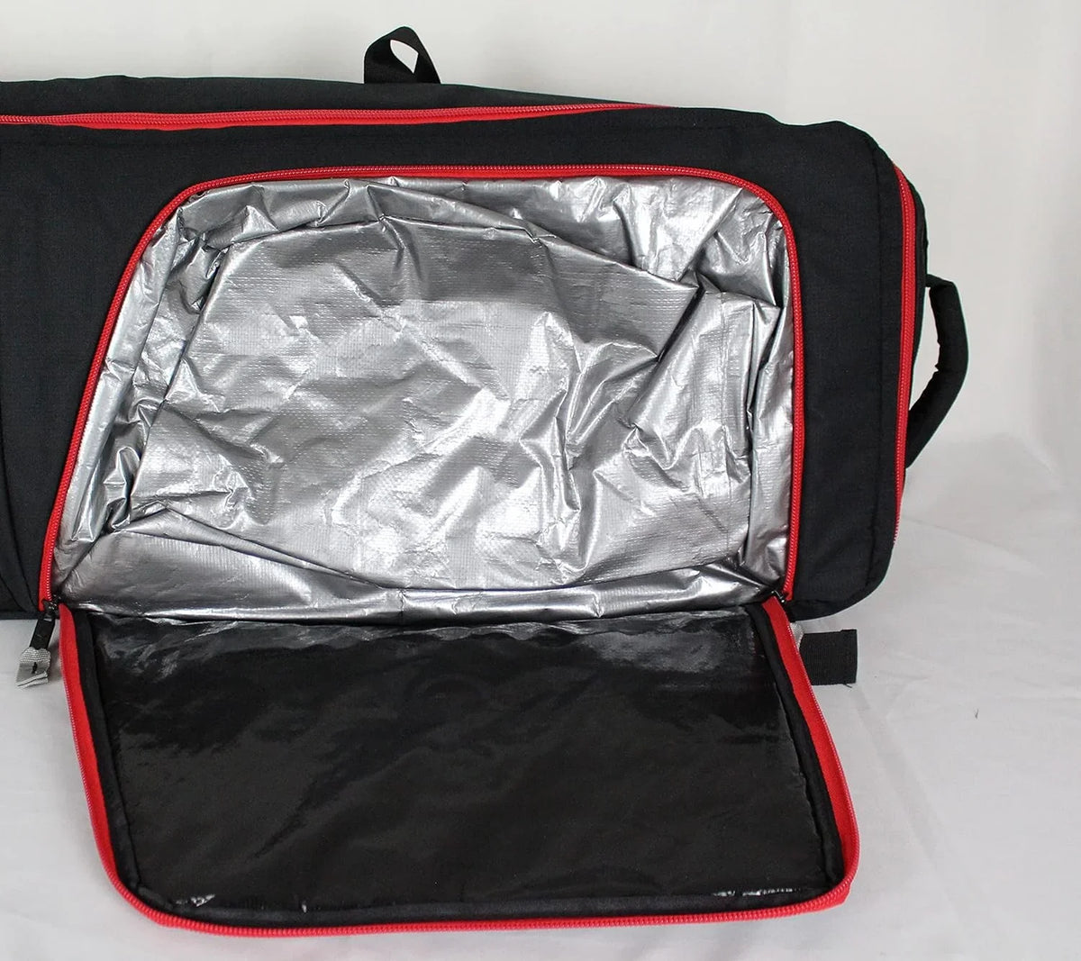 Rolling Double Ski Bag, Padded Double Ski Bag With Wheels For Air Travel, Two External Boot Pockets, Easy To Load, Oversized