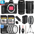 Nikon Z5 Mirrorless Camera with 50-250mm f/4.5-6.3 VR Lens + 24mm f/1.8 S Lens + UV Filters + 48GB Kit