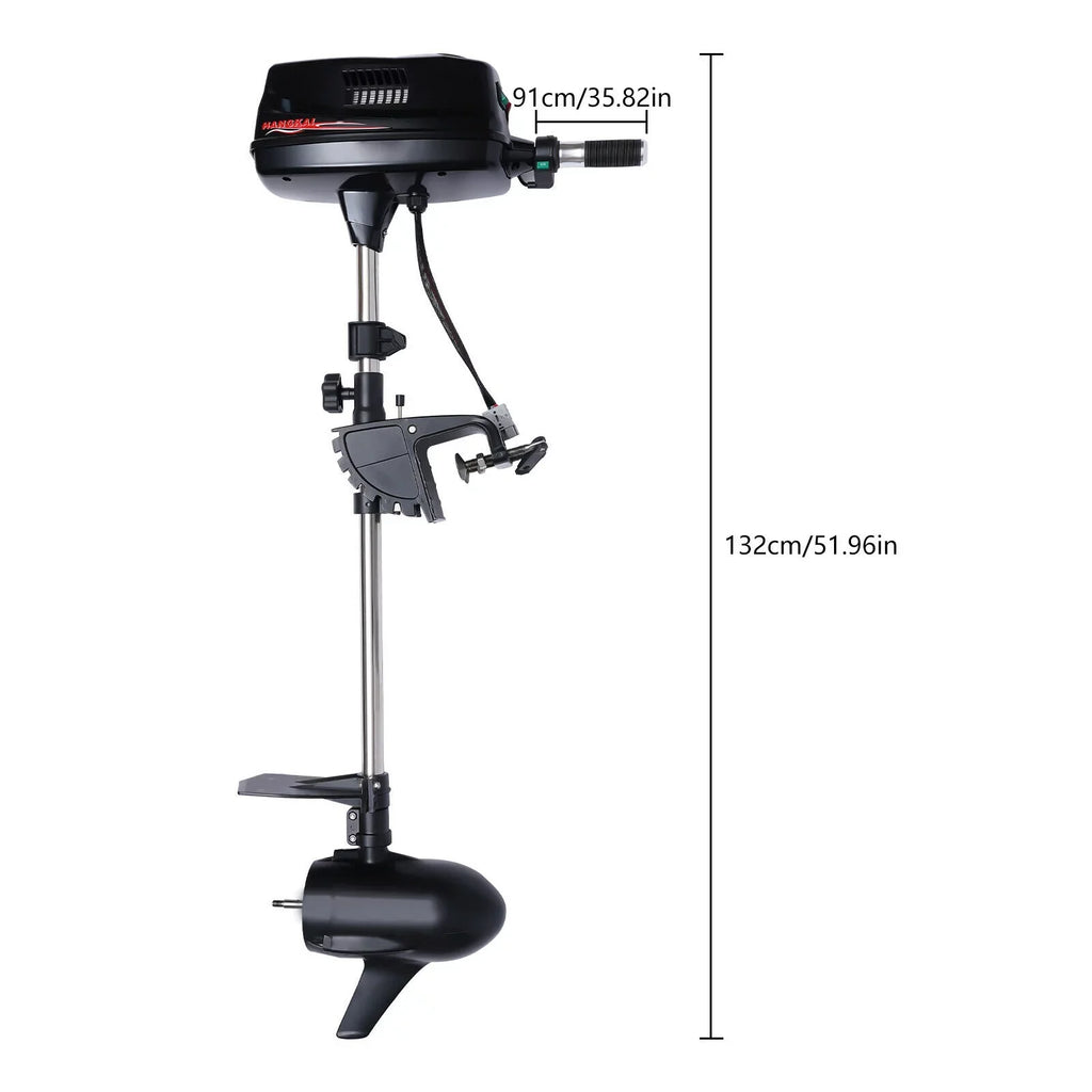 ZhdnBhnos 2.2KW 60V 10HP Heavy Duty Outboard Motor Fishing Ship Engine Electric Brushless Trolling Motor Tiller Control 3000 R/Min