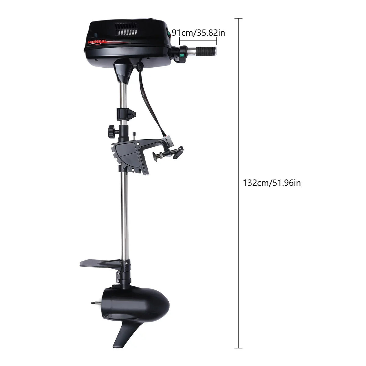 ZhdnBhnos 2.2KW 60V 10HP Heavy Duty Outboard Motor Fishing Ship Engine Electric Brushless Trolling Motor Tiller Control 3000 R/Min