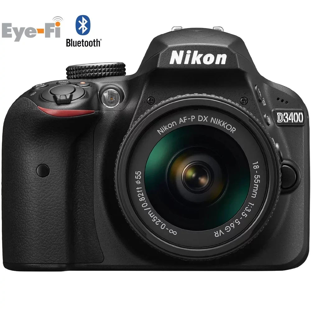 Restored Nikon D3400 24.2 MP DSLR Camera with 18-55mm VR Lens Kit 1571B (Black) (Refurbished)