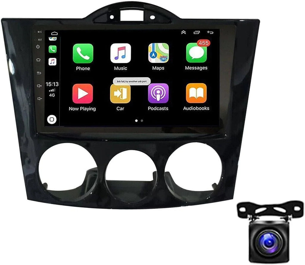 THONZER 9 inch Car Stereo Radio w/Carplay Android Auto for Mazda RX-8 2003-2008 Double Din Android 13.0 Touch Screen Car Audio Receiver w/WiFi GPS Navigation Bluetooth AHD Backup Camera Mic - 2+32G