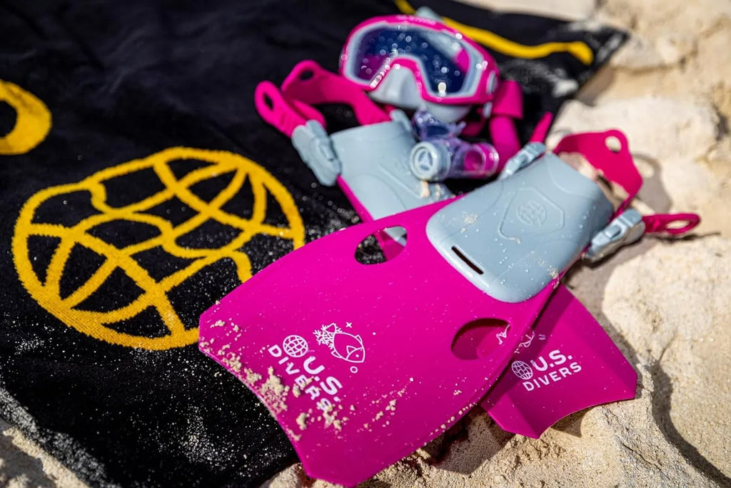 U.S. Divers Avila Jr Snorkling Set, Pink, S/M