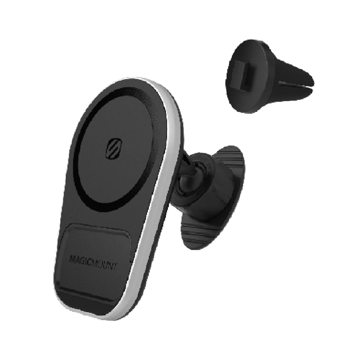 Scosche MPQ5DV-SP1 Dash/Vent Magnetic Wireless Charging Mount Compatible W/ MagSafe iPhone, Galaxy