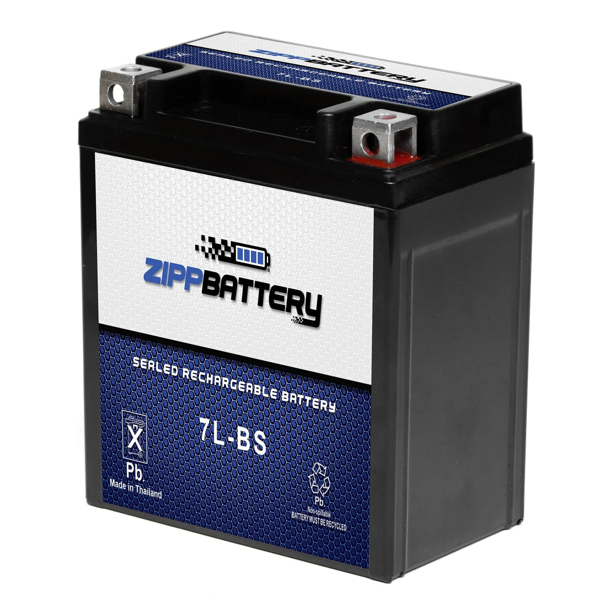 Zipp Battery YTX7L-BS (7L-BS 12 Volt,6 Ah, 75 CCA) Motorcycle Battery for Yamaha Xt225 Serow 225cc 92-'00