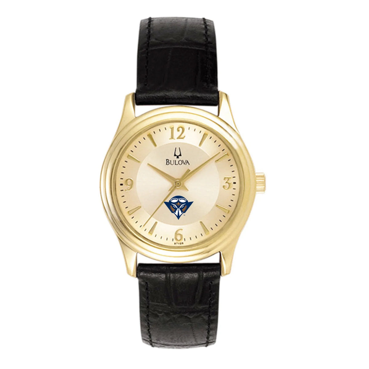 Women's Bulova Gold/Black Tennessee-Martin Skyhawks Stainless Steel Watch with Leather Band