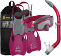 U.S. Divers Avila Jr Snorkling Set, Pink, S/M