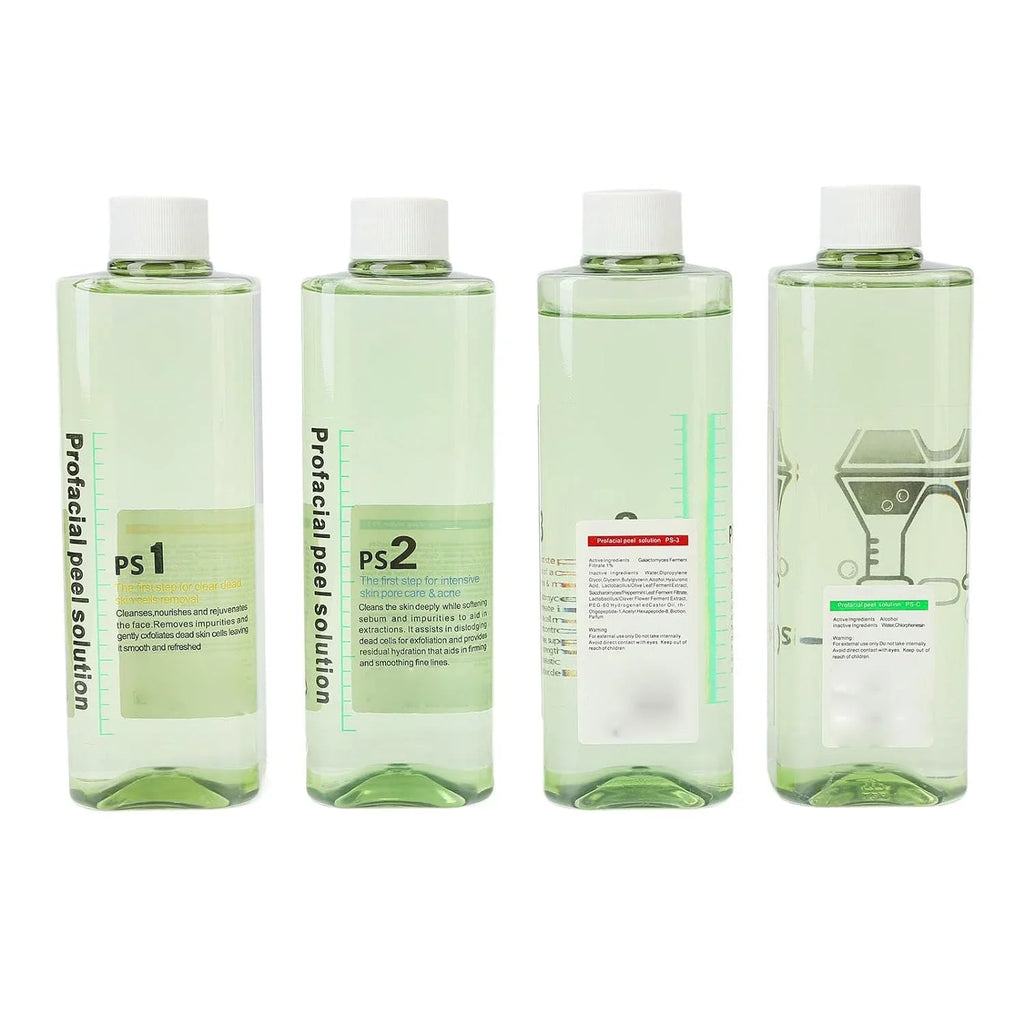 4pcs Hydra Peeling Facial Serum for Dermabrasion Machine Deep Cleansing Hydro Dermabrasion Solution Daily Skin Care Brightening and Hydrating Facial Serum